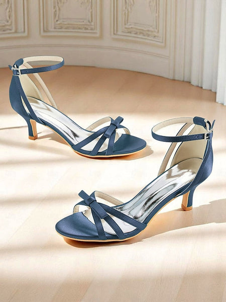 Women's Vintage Green Strappy 1950s Satin Kitten Heel FashionChic