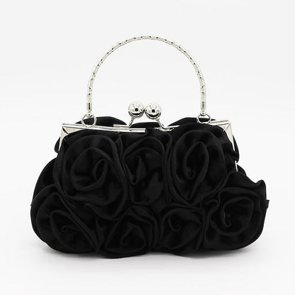 Rose Evening Bag Clutch Design Vintage Floral Elegant – Red FashionChic
