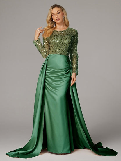 Carnival Mermaid Floor Masquerade Evening Gown Dress Elegant FashionChic