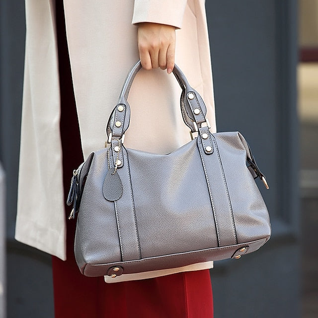 Bag PU Women's Shoulder Handbag Crossbody Boston FashionChic
