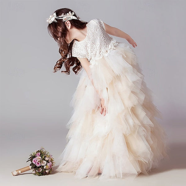 Girls' Girl Kid's Flower Dress Princess FashionChic