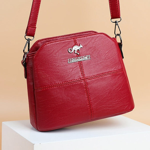 Leather Red Faux – Crossbody Bag Women's Small Minimalist FashionChic