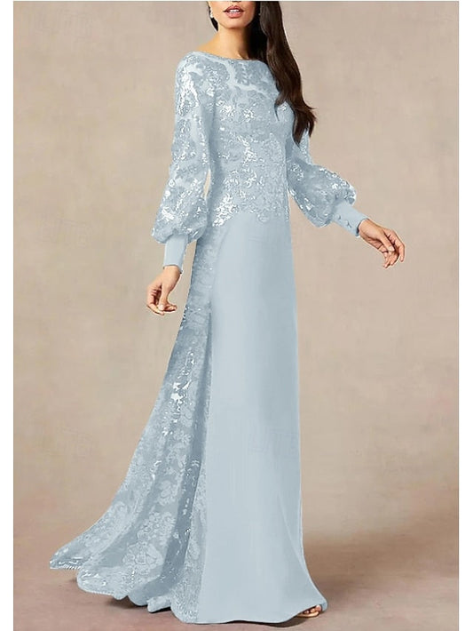 Elegant Mother of A-Line Bride Formal Guest Dress the Wedding FashionChic