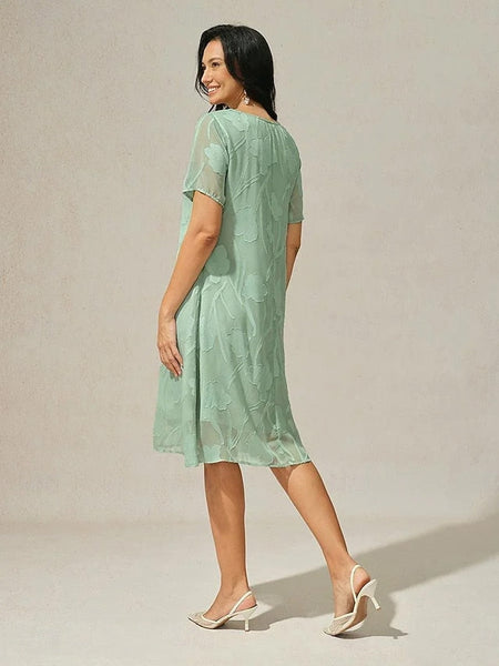 Women's Knee Length Dress Chiffon Dress Elegant Casual FashionChic