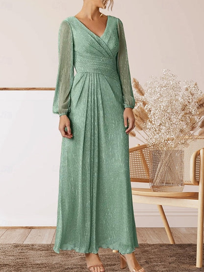Bride Dress the Elegant Wedding of A-Line Neck Mother Guest V FashionChic