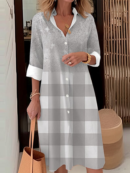 Women's Midi Dress Shirt Dress Casual Dress Midi Dress