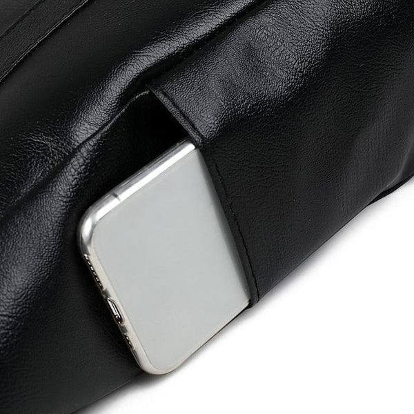 Bag Black – Leather Large Faux Women's Tote Stylish FashionChic