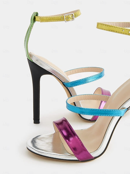 Vibrant Stiletto Multi-Color Heels Women's – Metallic FashionChic