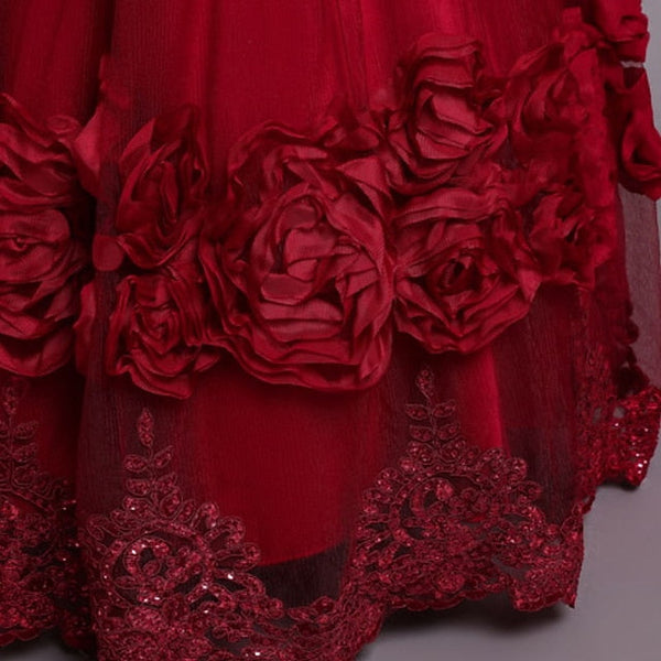 Dress Line Girls' Party Little A Floral Plain Kids FashionChic