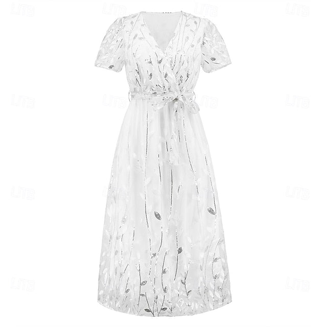 Mother Elegant V the Neck Bride A-Line Sequin of Dress FashionChic