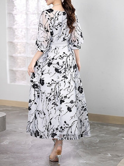 Vintage Formal Bride the Mother Dress A-Line Elegant of FashionChic