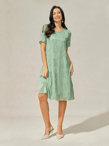 Women's Knee Length Dress Chiffon Dress Elegant Casual FashionChic