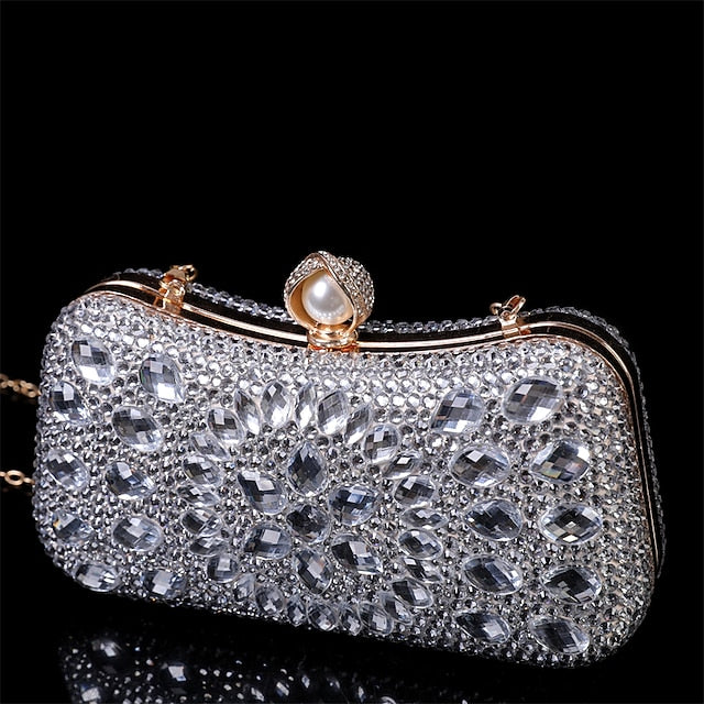 Multicolor Crystal Luxury Clutch – Women's Evening FashionChic