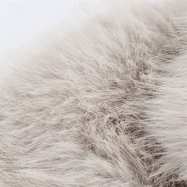 Warm Coat Furs Fur Women's Buttons Comfortable Faux FashionChic