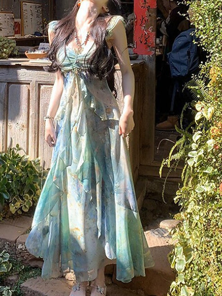 Women's Long Dress Maxi Dress Print Dress Modern Vacation FashionChic