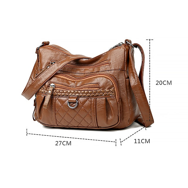 PU Women's Shoulder Leather Bag Crossbody Hobo FashionChic