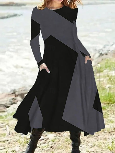 Women's Midi Dress Print Dress Vintage Fashion Modern Daily