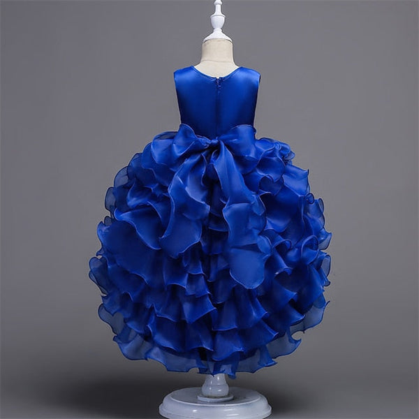 Girls' Floral Summer Party Ruffle Kids 4-13 Dress Wedding FashionChic