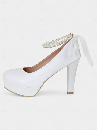 - Platform Women's 1950s Faux Heels Pink Victorian-Style FashionChic