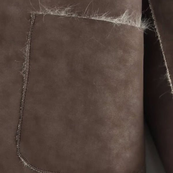 Faux Pocket Comfortable Women's Warm Buttons Coat Fur FashionChic