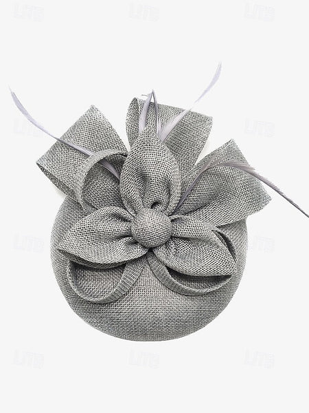 Women's Bow with Feather and Hat Accents Green Fascinator FashionChic