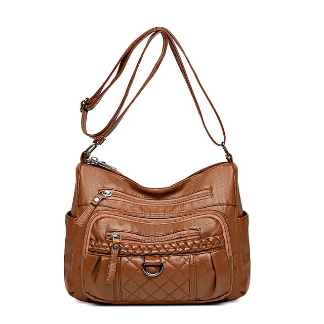 PU Women's Shoulder Leather Bag Crossbody Hobo FashionChic
