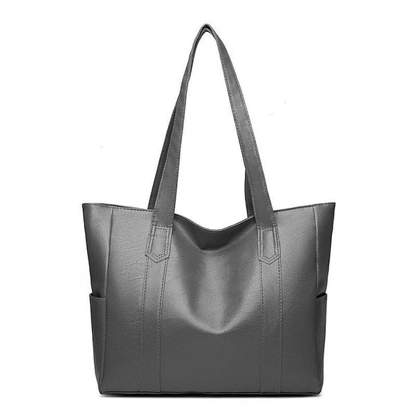 Bag Black – Leather Large Faux Women's Tote Stylish FashionChic