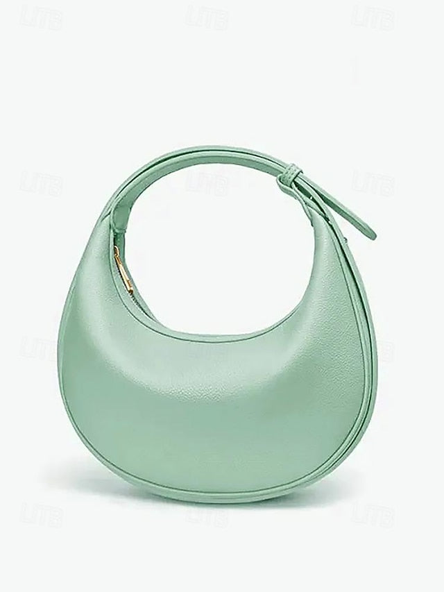 - Shoulder White Stylish Women's Elegant Crescent Bag FashionChic