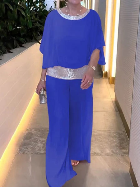 Two Piece Jumpsuit Pantsuit Floor Length Mother of the Bride