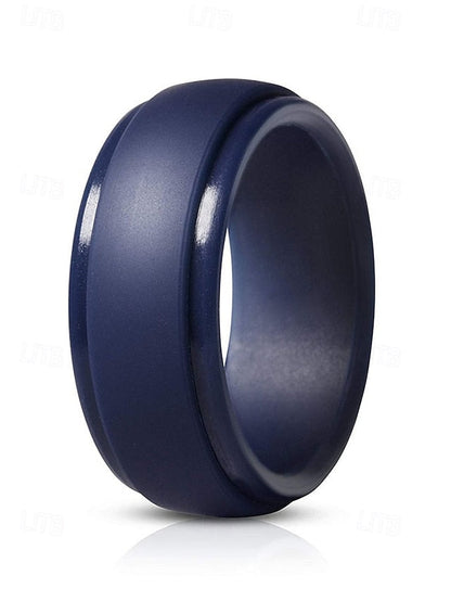 Ring Matte Black Comfortable Silicone Durable for Men – FashionChic