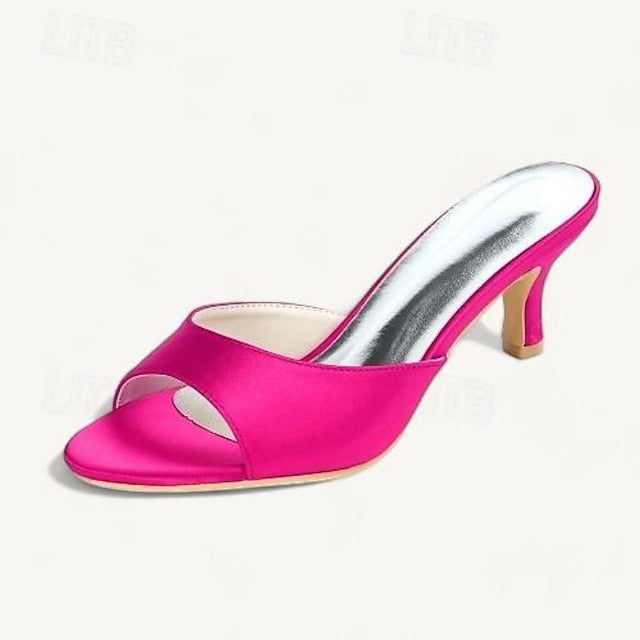 Shoes Sandals Toe Kitten Wedding Heel Women's Open FashionChic