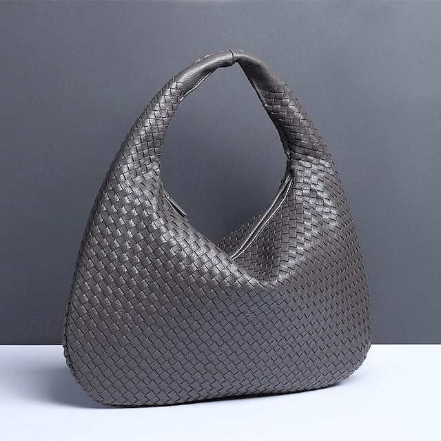 Hobo Leather Burgundy Women's Bag – Woven Faux Chic FashionChic