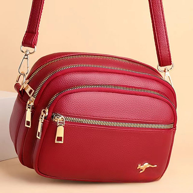 Leather Bag Dome Crossbody Shoulder PU Women's FashionChic