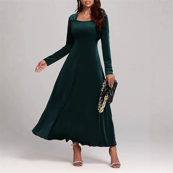 Women's Midi Dress Christmas Dress Velvet Dress Cocktail FashionChic