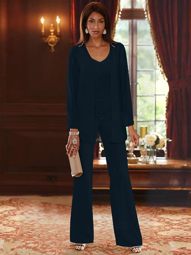 Wedding 3 Formal Beach Pantsuit Piece the Mother Bride of FashionChic