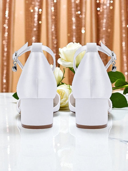 with Block Shoes Satin Burgundy Wedding Women's Heel FashionChic