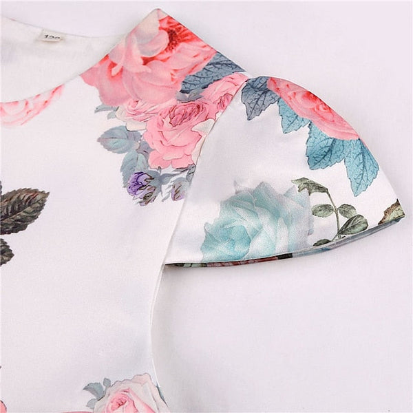 Kids Flower Dress Short Party Sleeve Floral Girls' FashionChic