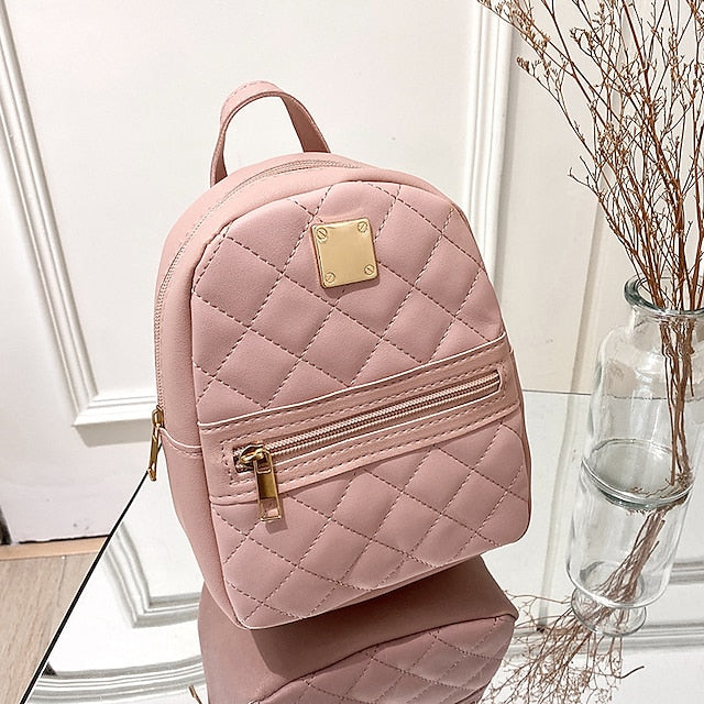 Front Backpack with Stylish – Zipper Quilted Pocket Mini and FashionChic