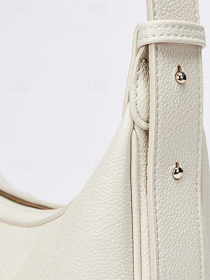 - Shoulder White Stylish Women's Elegant Crescent Bag FashionChic