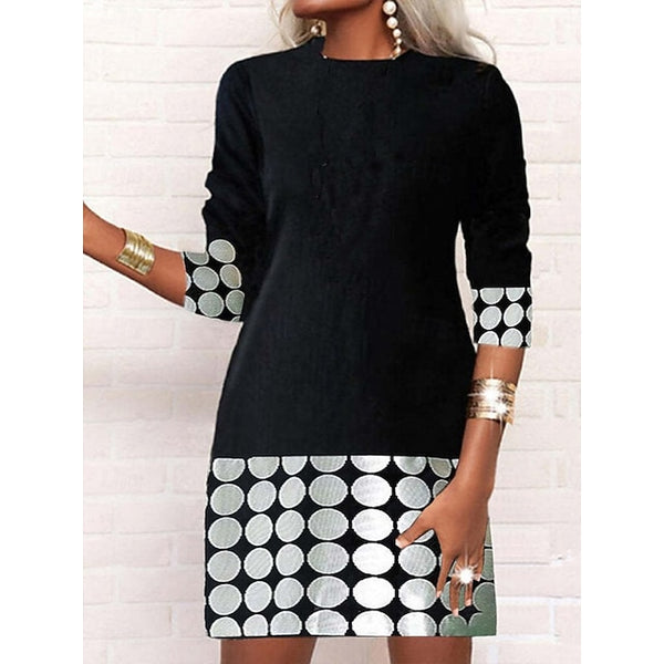 Women's Mini Dress Sweatshirt Dress Casual Dress Vintage