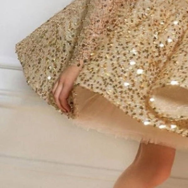 Kids Dress Party Sequin Little Line A Girls' FashionChic