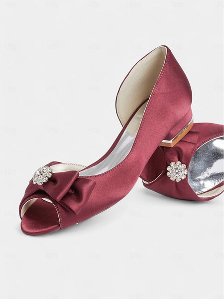 in satin sparkling flats luxurious crafted Elegant a with FashionChic