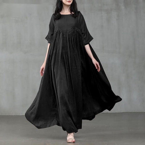 Women's Long Dress Maxi Dress Cotton Blend Casual Dress FashionChic