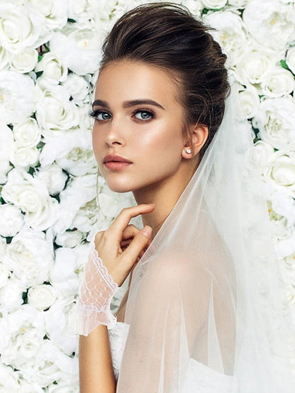 Fingerless Gloves – Lace Bridal Wedding Elegant White FashionChic