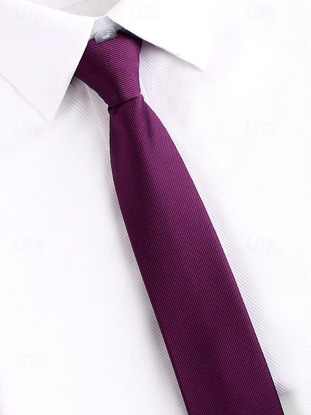 Classic - Narrow Men's Ties Zip and Stripes Pre-Tied FashionChic
