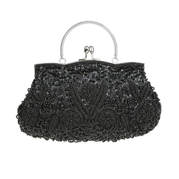 Vintage Evening Clutch Beaded Purse White Women's – FashionChic