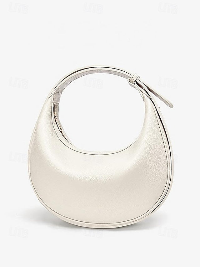 - Shoulder White Stylish Women's Elegant Crescent Bag FashionChic