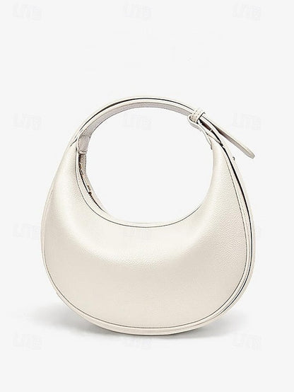 - Shoulder White Stylish Women's Elegant Crescent Bag FashionChic