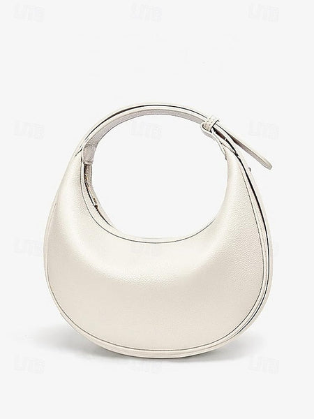 - Shoulder White Stylish Women's Elegant Crescent Bag FashionChic