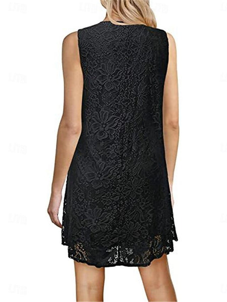 Women's Mini Dress White Dress Casual Dress White Lace